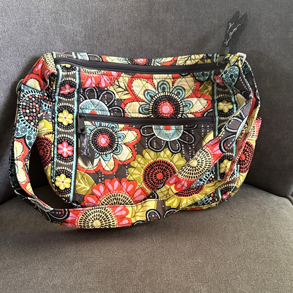 Vera Bradley On the Go Flower Shower Crossbody Shoulder Bag